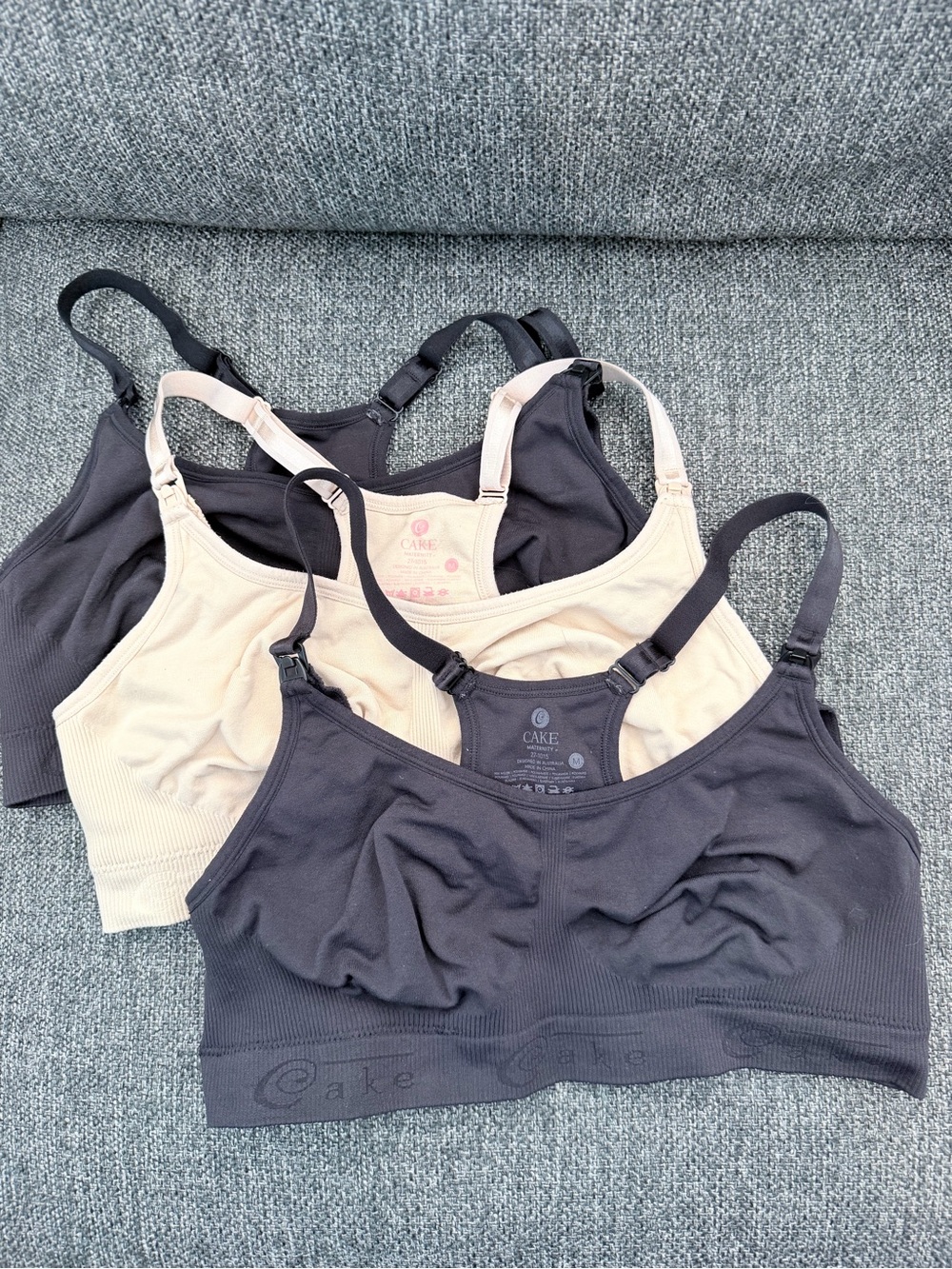 Cake Maternity- Cotton Candy Nursing Bras (lot of 3) - Medium